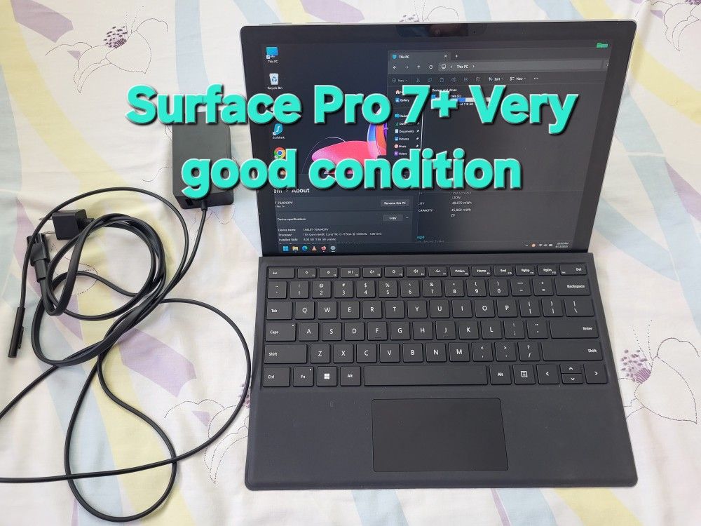 Microsoft Surface Pro 7 Plus 7+ Laptop Tablet Windows Touchscreen Intel i3 8GB RAM 128GB SSD