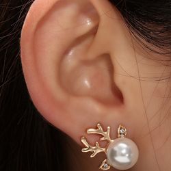 Brand new  (1) pair   Mia belle. Reindeer Ornament Earrings