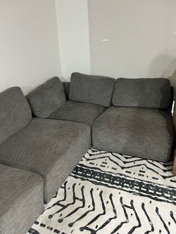 Gray Fabric Sectional Sofa