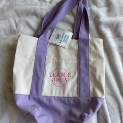 Trader Joe Tote Bag Purple