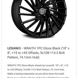 Lexani Wraith Gloss Black Wheels 18 Inch