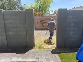 Masonry block walls / stucco