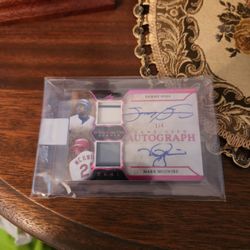 1/4 Baseball Card Autographed And Patch Sammy Sosa And Mark Mcgwire