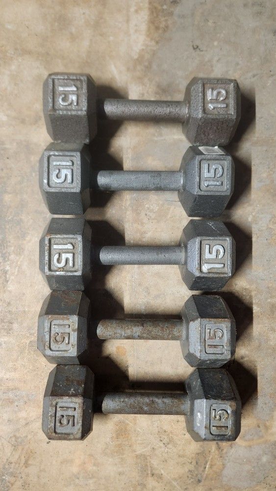 15 lb Dumbbells - $11 Each - 3 Remaining