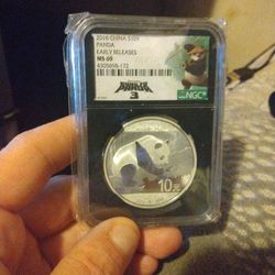 2016 China S1OY Kung Fu Panda Edition MS69 Pure Silver