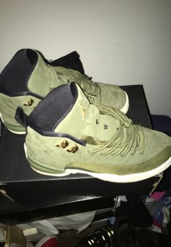 Jordan 12s Olive green