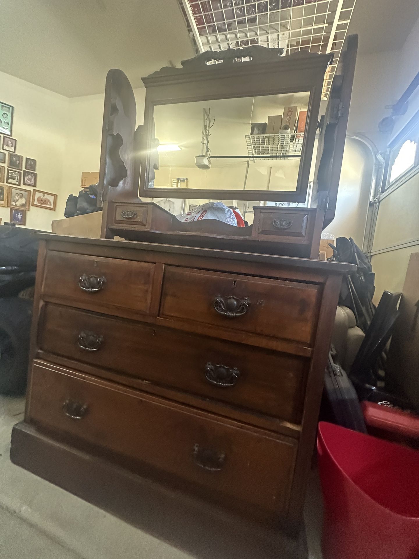 Antique Dark Oak Dresser 