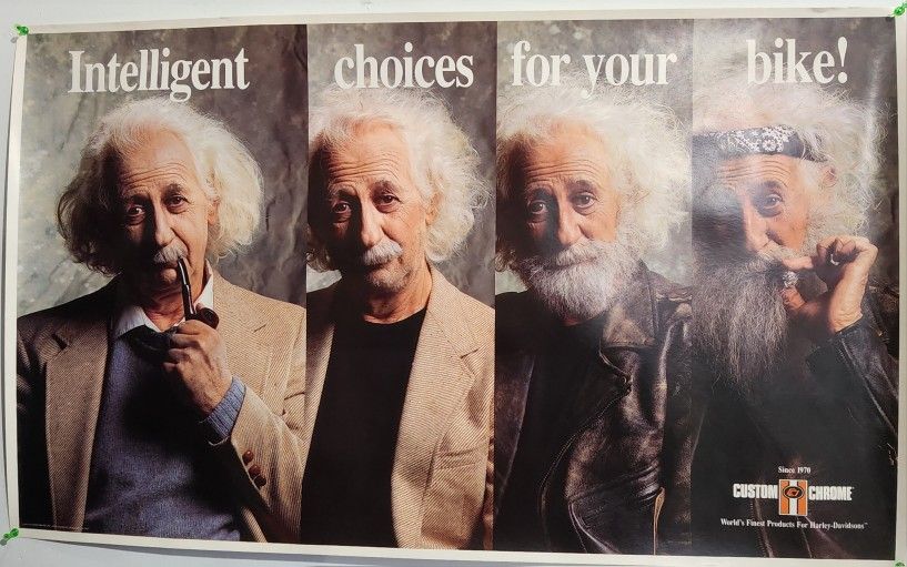 BIKER EINSTEIN Poster