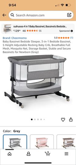 Baby bassinet 3-1 bed side bassinet