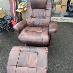 Swedish style chair with ottoman