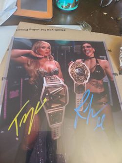 Tiffany  +rhea ripley autograph