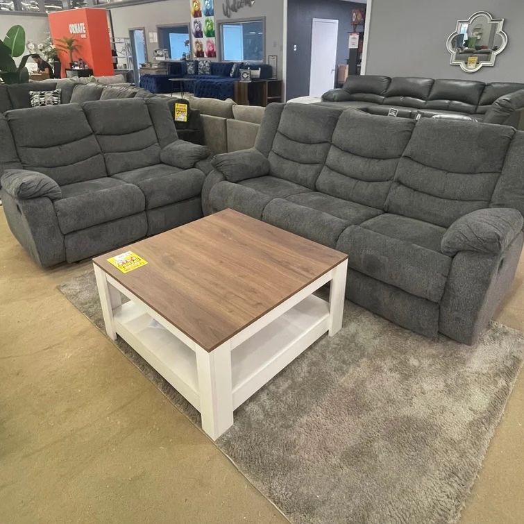 Tulen Gray Manual Reclining Sofa & Loveseat  