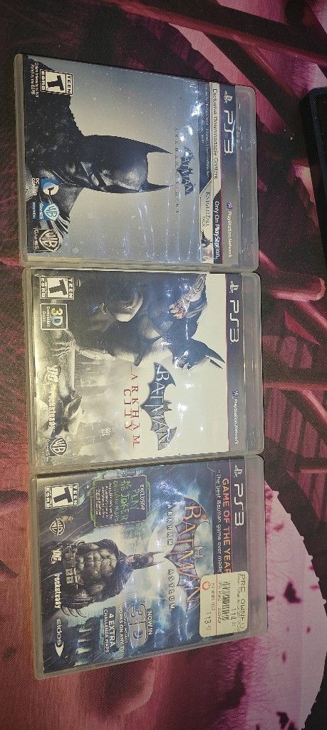 Batman Arkham City, Arkham Origins, Arkham Asylum (PS3) CIB