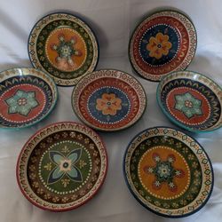Certified International Monterey Ceramic Bowls Salad/Pasta Bowls Retired Design 