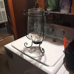 Beautiful glass with stand Asking $45 Obo
