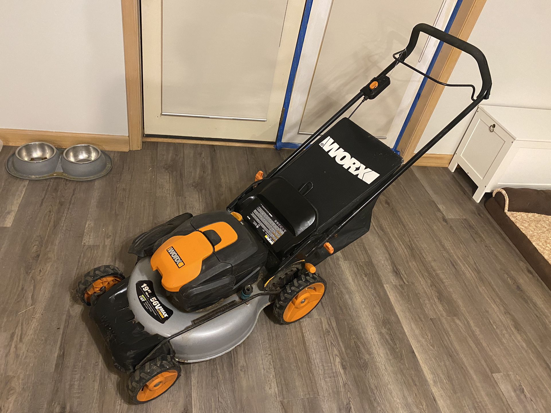 Worx Mower And Extra Batteries And Chargers