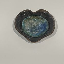 Recycled Glass Geode Trinket Dish 