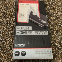 Rocketfish 4-Port HDMI Selector RF-G1185 3D 1080P Full HD W/Remote 
