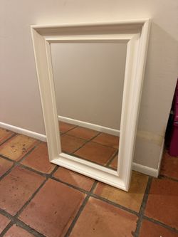 White Framed Mirror