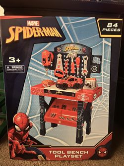 Spiderman Tool Bench Playset with Take Apart Race Car