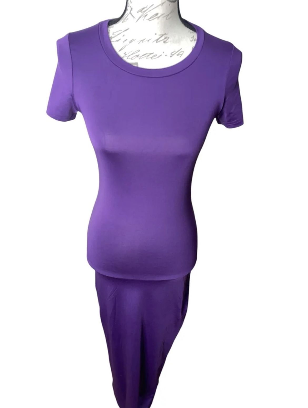 Women’s Purple Short Sleeve Maxi Dress