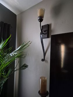 Large iron candle holders $25