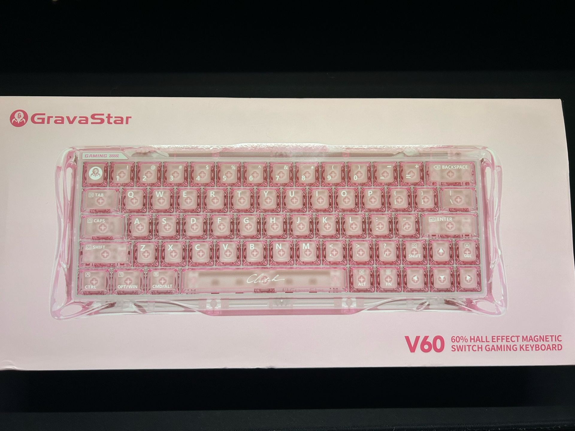 gravastar mercury v60 crystal rose gaming keyboard
