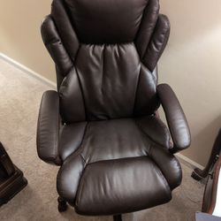 Office Chair - Brown Leather 