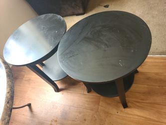 2 Black End Tables 