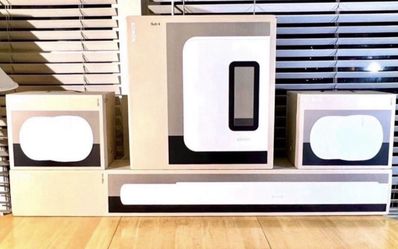 Sonos Ultimate Immersive Arc Ultra (White) Set With Sub 4 And Era 300s Surrounds (2x)  Brand New Sealed.   Warranty Is Included