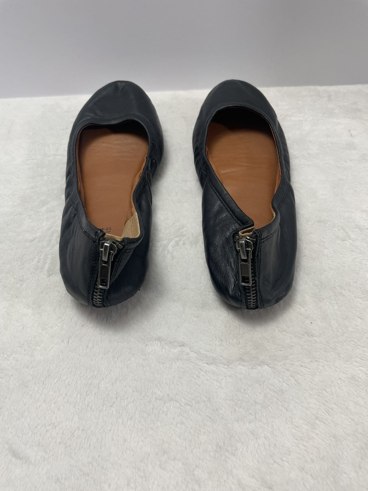Lucky Brand Women's Genuine Leather Black Ballet Flats Size 10
