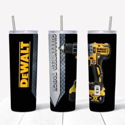 20 ounce Dewalt Drill  tumbler