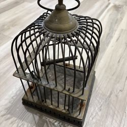 Vintage Solid Brass Bird Cage