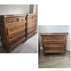 Beautiful Traditional Large Dresser and Nightstand w/USB Port by American Signature