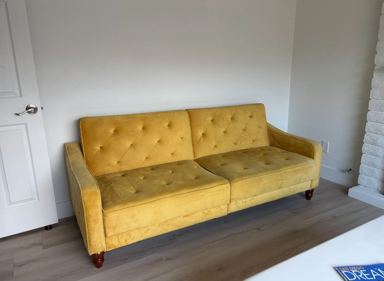 Yellow Sleeper Couch 