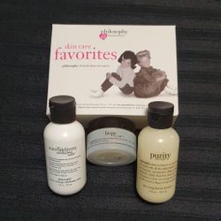 Philosophy Skin Care Favorites Mini  Cleanser, Scrub, & Moisturizer Trio 