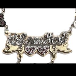 14k Gold I Love You Name Plate 