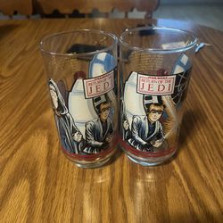 1983 2 Star Wars Return Of The Jedi Burger King Glasses 