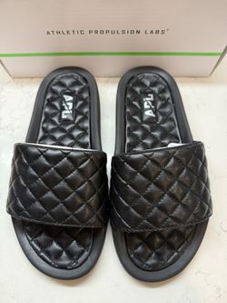 APL Lusso Slide Leather Slide Black US 5