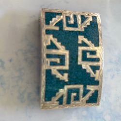 Vintage Sterling  Silver Belt Buckle