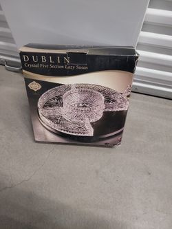 Crystal 5 Piece Lazy Susan Serving Set 