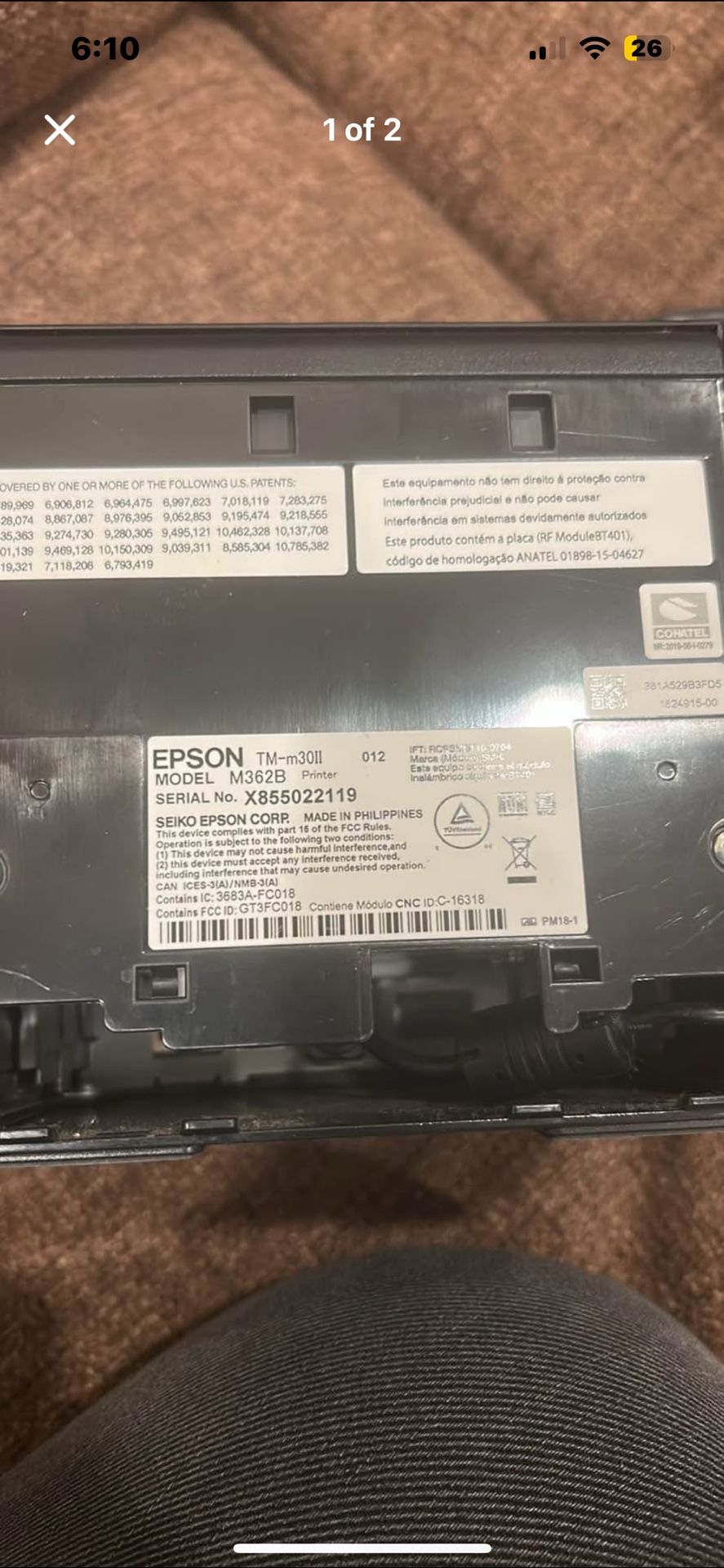 Epson Tm-m30ii Thermal Printer