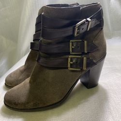 INC International Concepts Women’s Brown Suede Ankle Booties – Size 6.5M