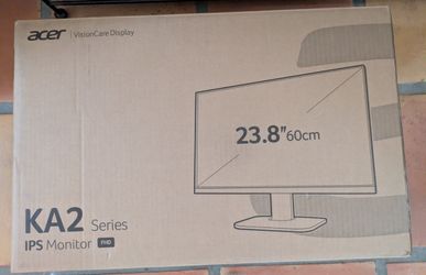 Acer monitors and blue screens. Never used. Pictured? Available.