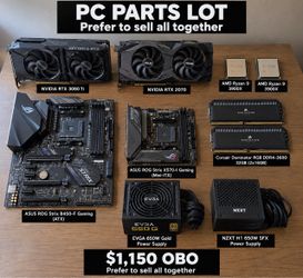 Gaming PC Parts Lot – 2 Ryzen 9 Builds | RTX 3060 Ti + RTX 2070
