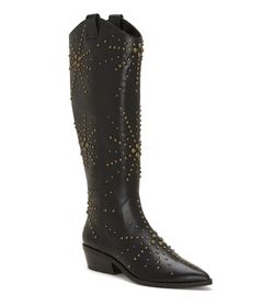 Women western knee high Boot with studs Sz 7.5