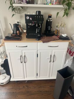 Movable cabinets only with wheels to locate it anywhere in the house  D-17” X 40”W