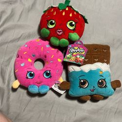 3 Shopkins Plush Toys
