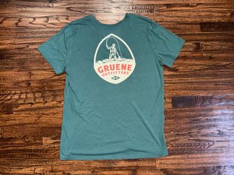 Vintage Gruene Texas Outfitters Dance Hall Green Athletic Pocket T-shirt Size XL