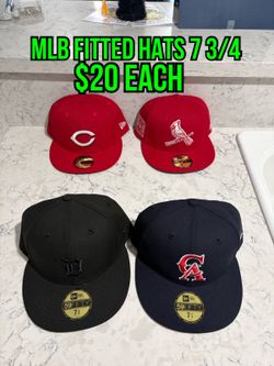 MLB new era  Cincinnati Reds, St. Louis Blues, Anaheim Angels and  Detroit tigers 59fifty fitted hats size 7 3/4